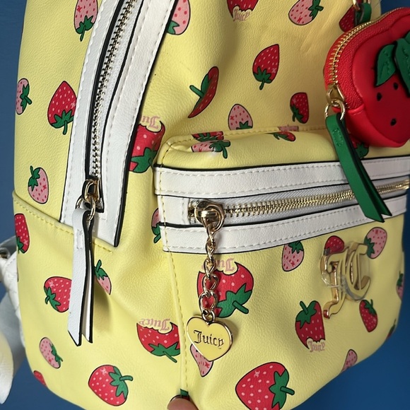 Juicy Couture Yellow Strawberry Backpack NWT - Picture 4 of 16